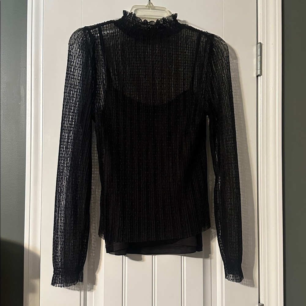 Wishlist Black Sheer Blouse